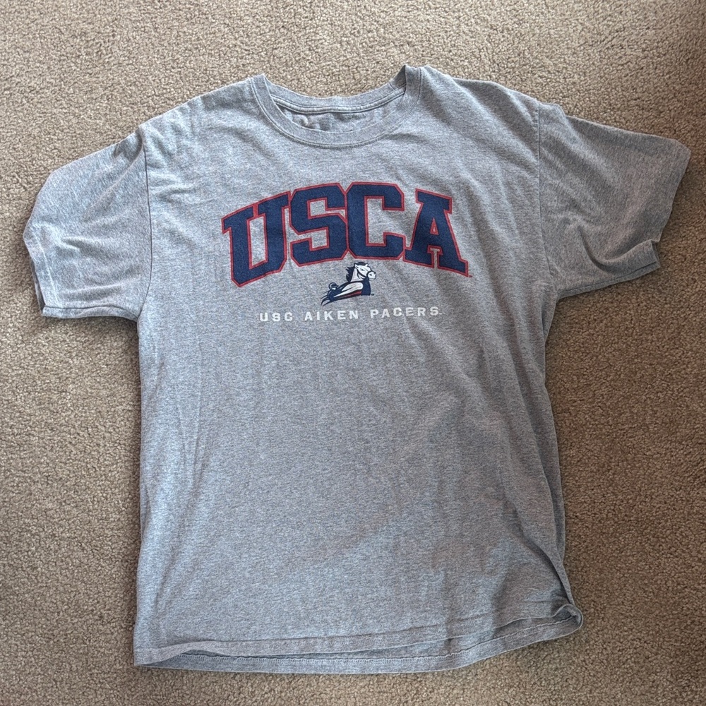 USC Aiken Pacers Gray Graphic Tee - Short Sleeve Shirt